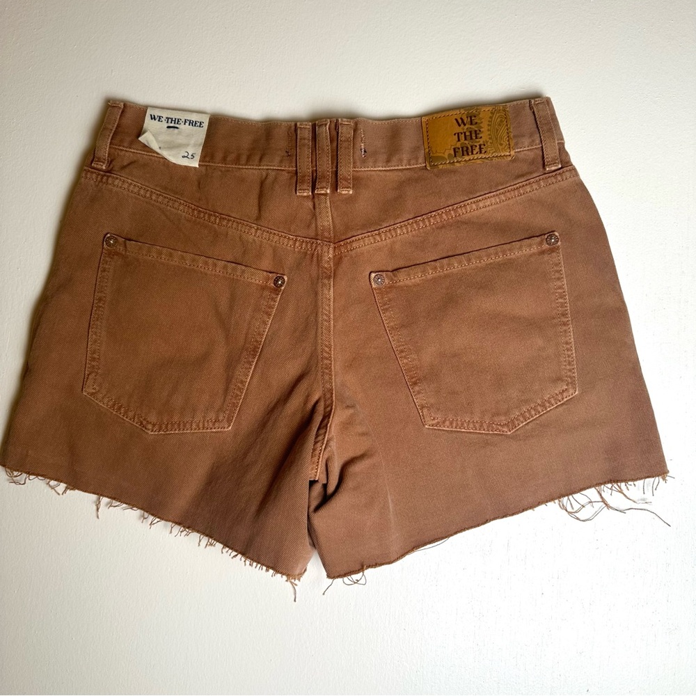 Free People We the Free Shorts Beige Tan‎ Cream Color Women’s Size 25 NWT - Picture 2 of 6